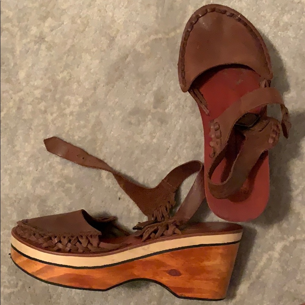 Free people clog wedge sandals